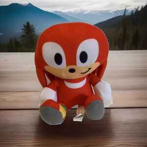 Sega Sonic The Hedgehog Knuckles Plush Red Stuffed Toy Factory 6 Inch